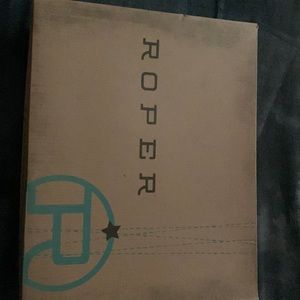 Leather boot w A colorful Aztec shaft